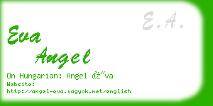 eva angel business card
